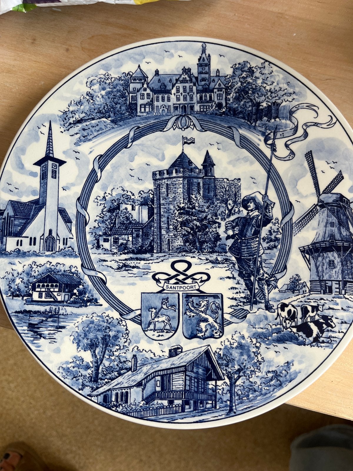 Delfts Blauw Wandbord 'Schoonheid van Kennemerland' 1977, Ophalen of Verzenden