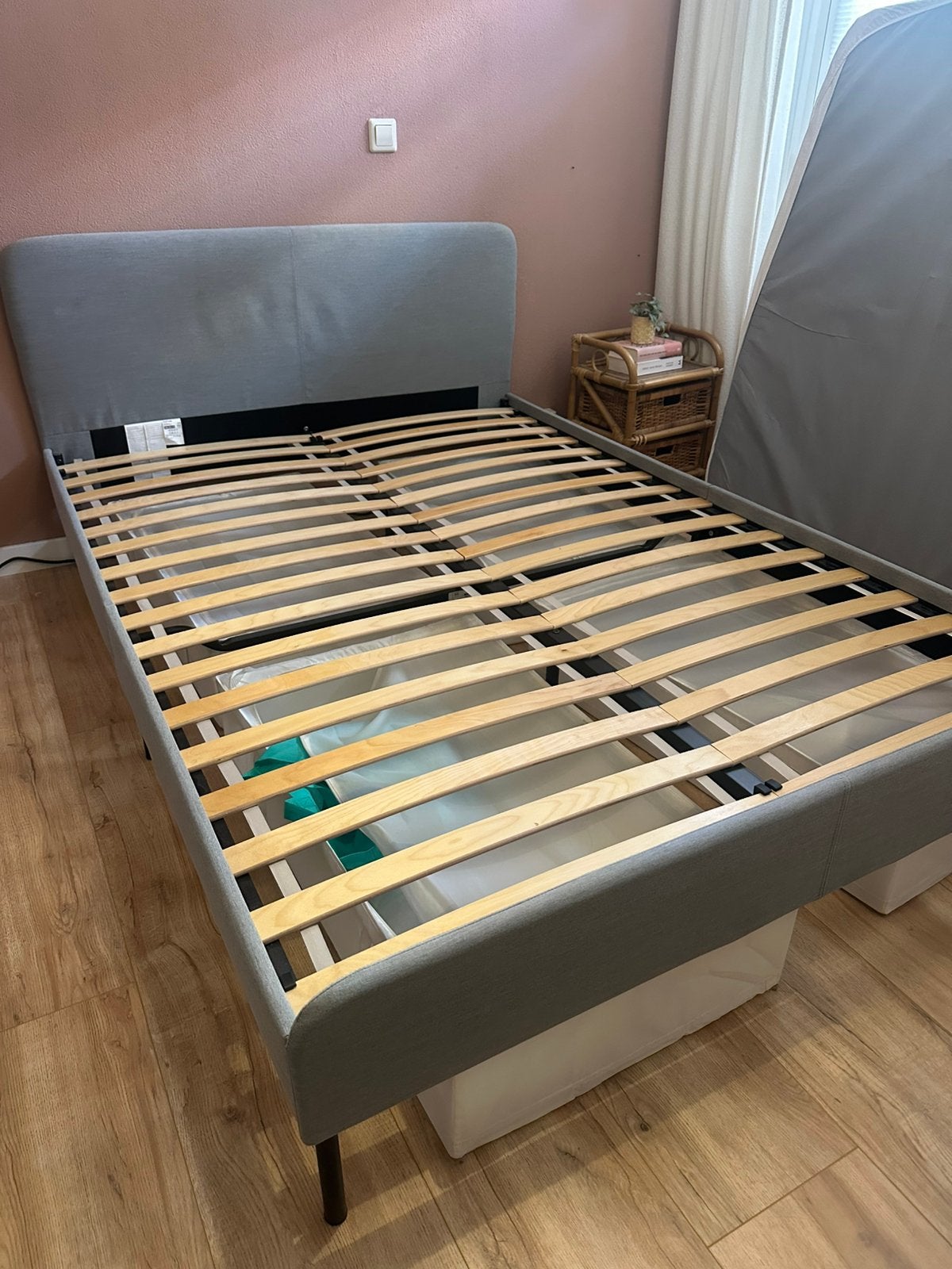 Ikea slattum 140cm met lattenbodem, Ophalen, Tweepersoons, 140 cm, Zo goed als nieuw