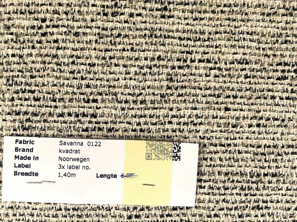 Kvadrat Savanna 2 122 beige creme grijs; restant meubelstof, Wol, 120 cm of meer, Beige, Nieuw