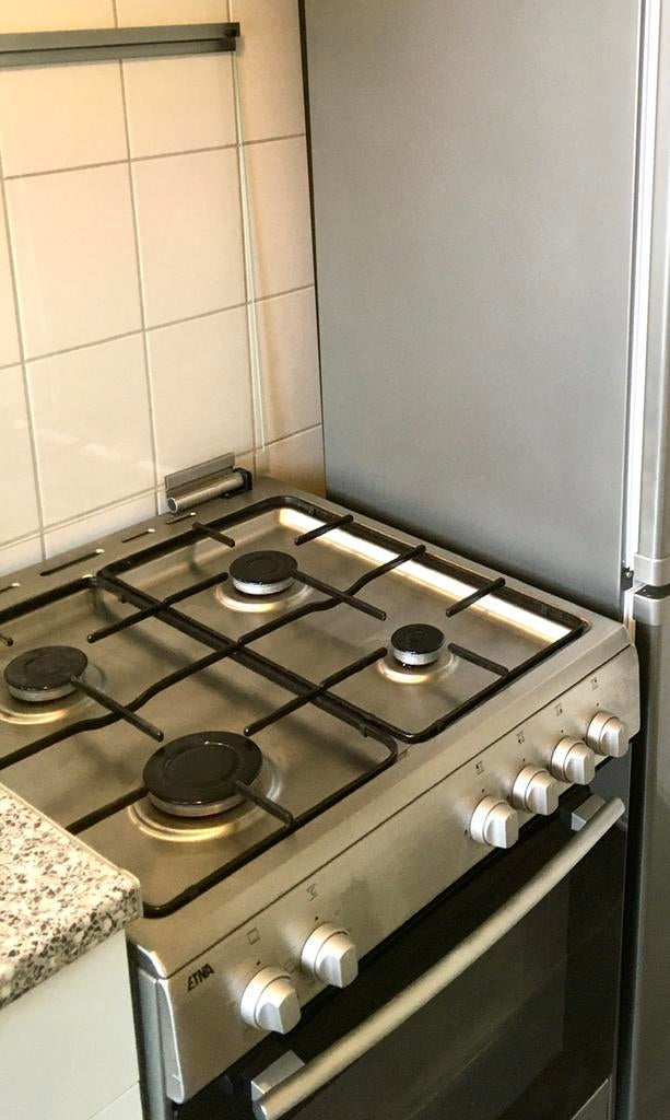 RVS Gasfornuis - Perfect voor elke keuken!, Gebruikt, Grill, Gas, 85 tot 90 cm