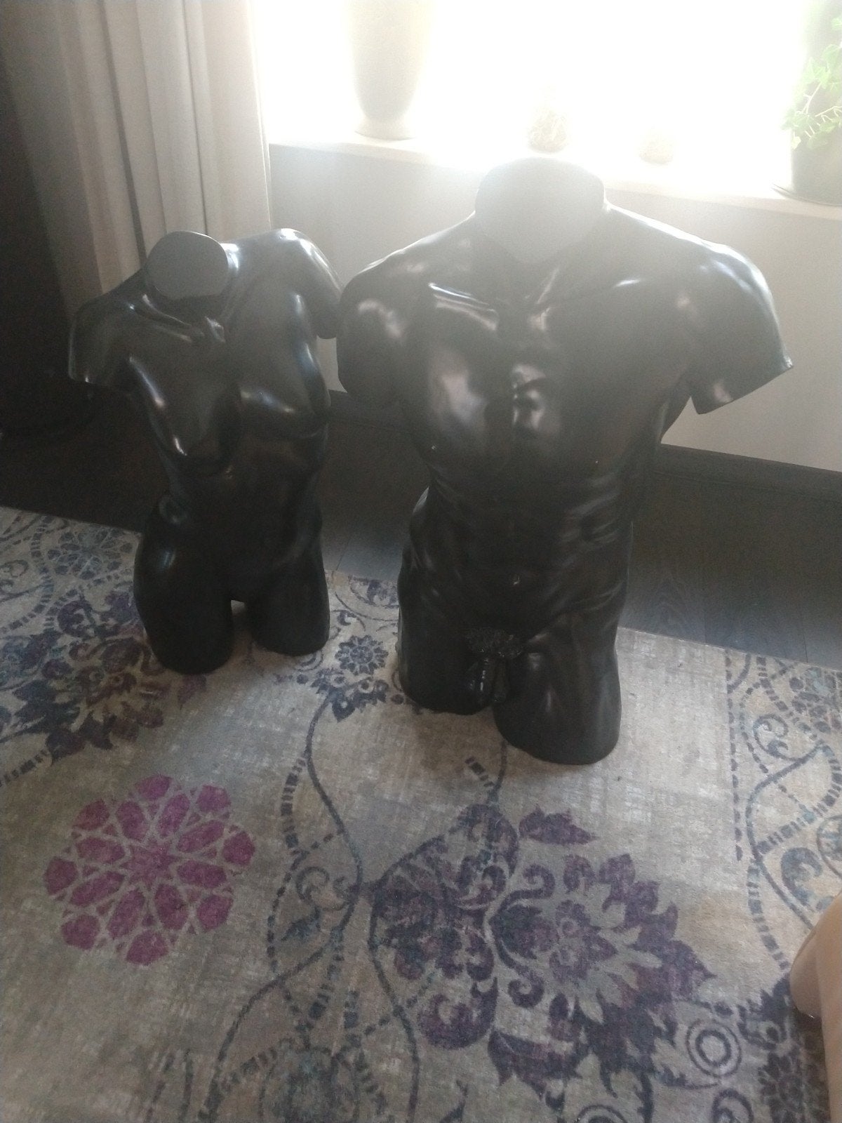 grote matzwarte torso man en vrouw, Ophalen