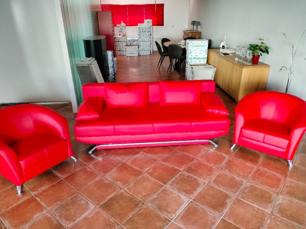 slaapbank met 2 fauteuils, Ophalen, Overige materialen, Gebruikt, 150 tot 200 cm