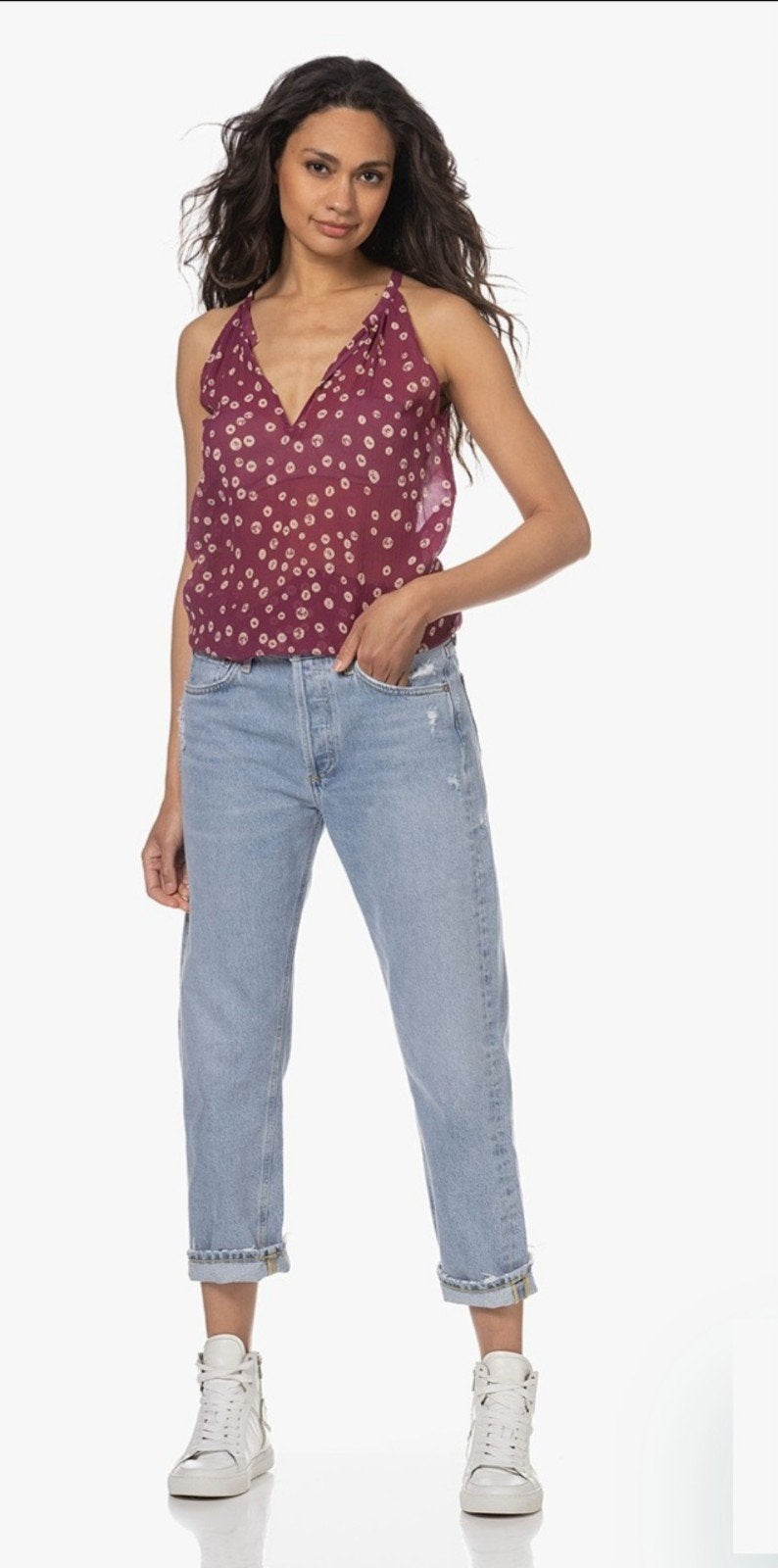 Diega top hemd blouse zijden m, Ophalen of Verzenden, Zo goed als nieuw, Zonder mouw