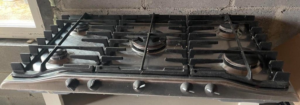 gasfornuis inbouw Boretti met piezo ontsteking, Witgoed en Apparatuur, Fornuizen, Ophalen, Gebruikt, 4 kookzones, Inbouw
