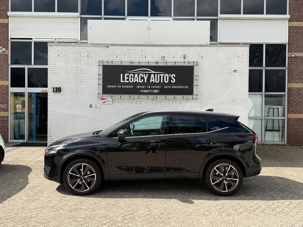 Nissan Qashqai 1.3 MHEV Xtronic Tekna - NETTE STAAT - PANO D, Auto's, Nissan, Automatische klimaatregeling, Zwart, Leder, Bedrijf