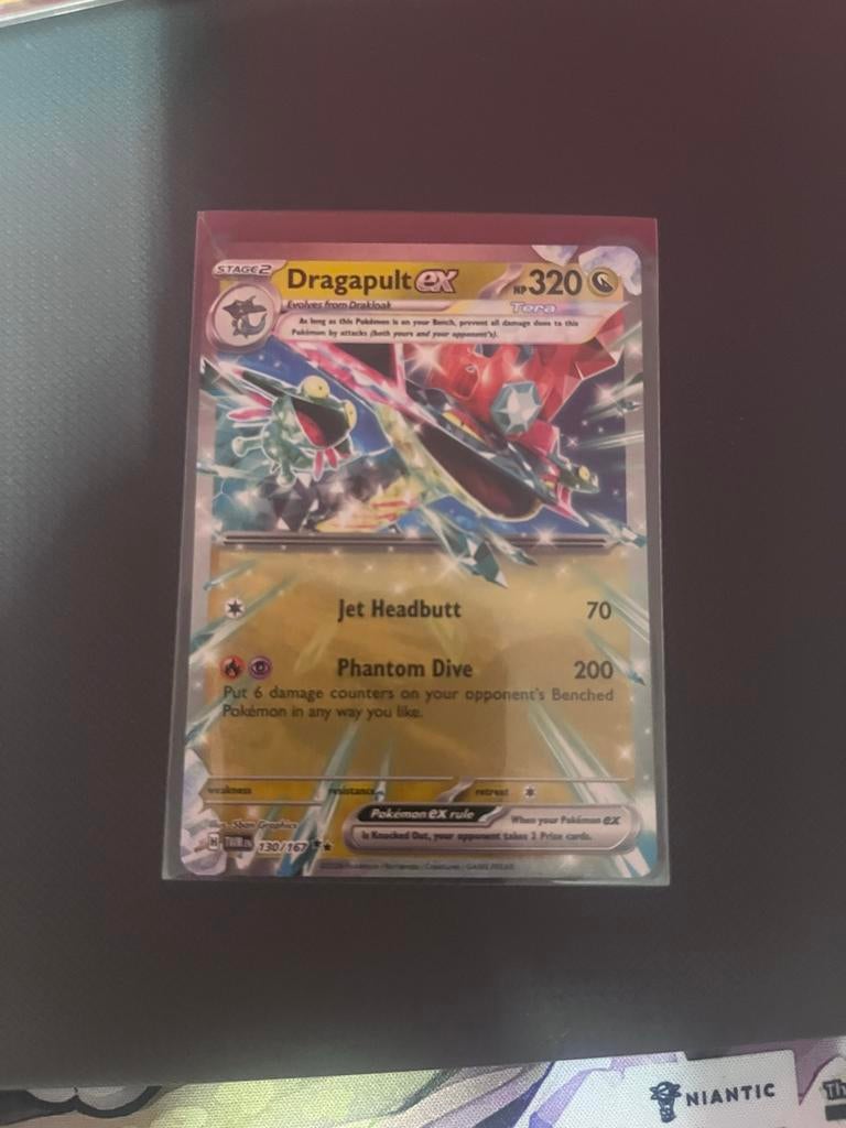 Dragapult ex Pokémon Kaart 130/167 - Zo goed als nieuw, Ophalen of Verzenden, Zo goed als nieuw, Losse kaart