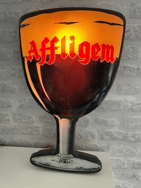 Affligem bier reclame barlamp, Ophalen of Verzenden, Zo goed als nieuw, Reclamebord