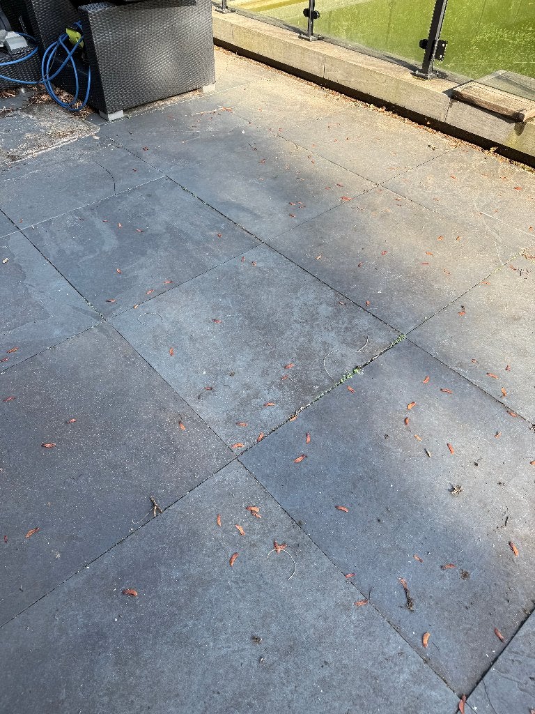 Chinees hardsteen tuin 100x100 tegels, Tuin en Terras, Ophalen, Gebruikt, Terrastegels, Natuursteen