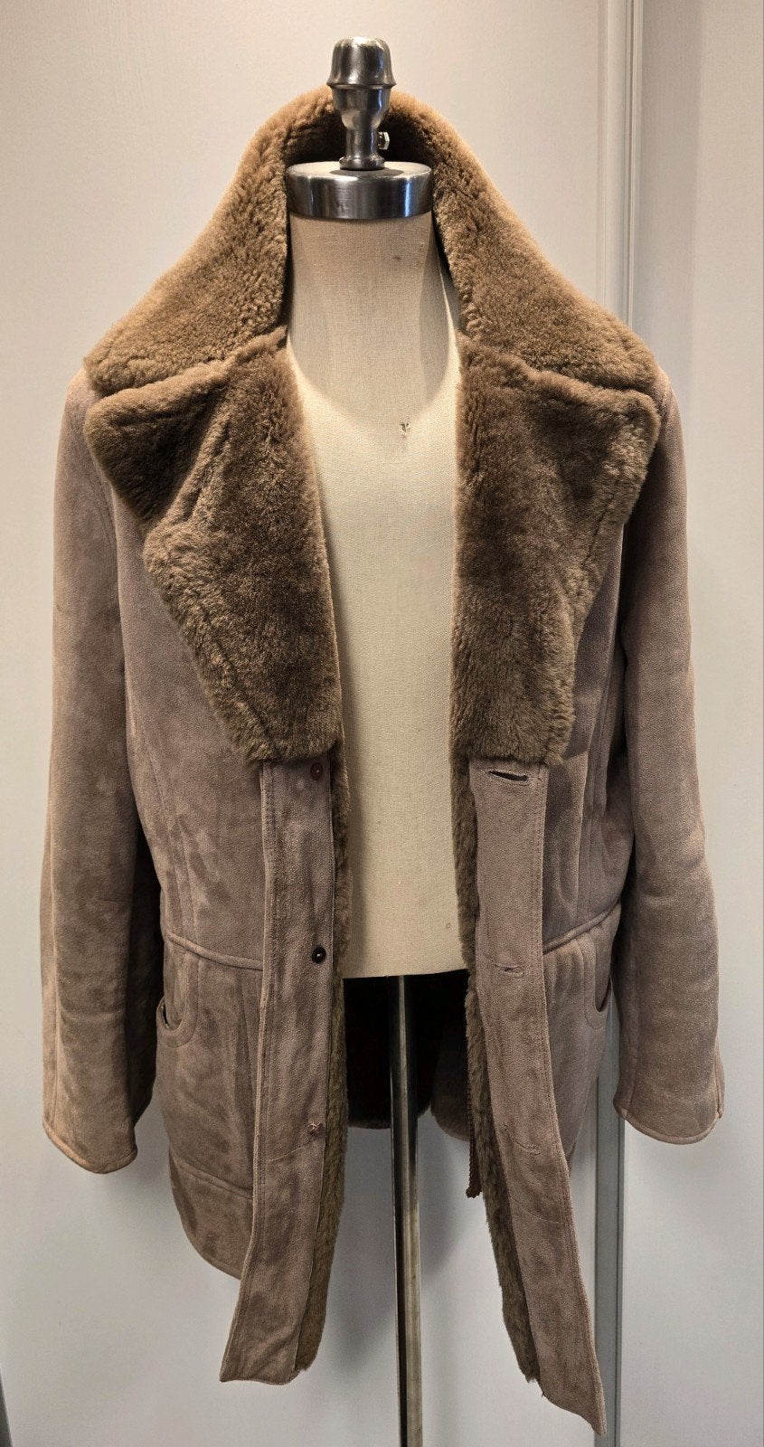 Lammy coat parka - heren maat XL - lamsleer en lamsvacht, Ophalen of Verzenden, Gedragen, Maat 56/58 (XL), Bruin