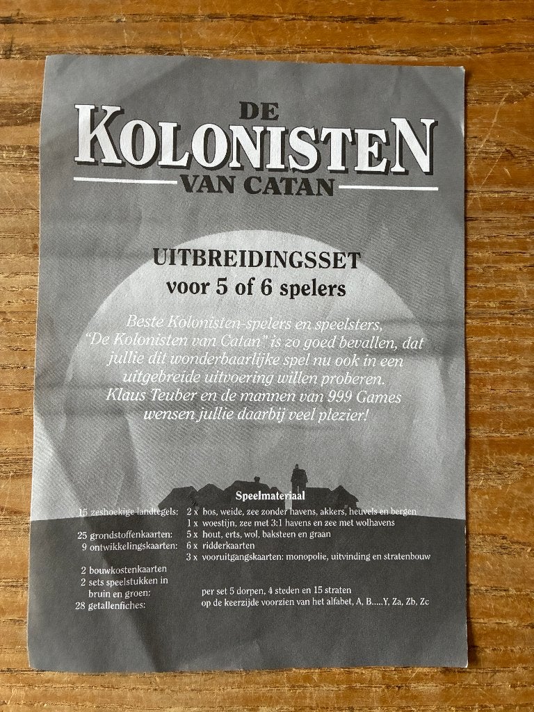 999 games - Kolonisten van Catan - Spelregels 5 of 6 spelers, Ophalen of Verzenden, Gebruikt, 999 Games