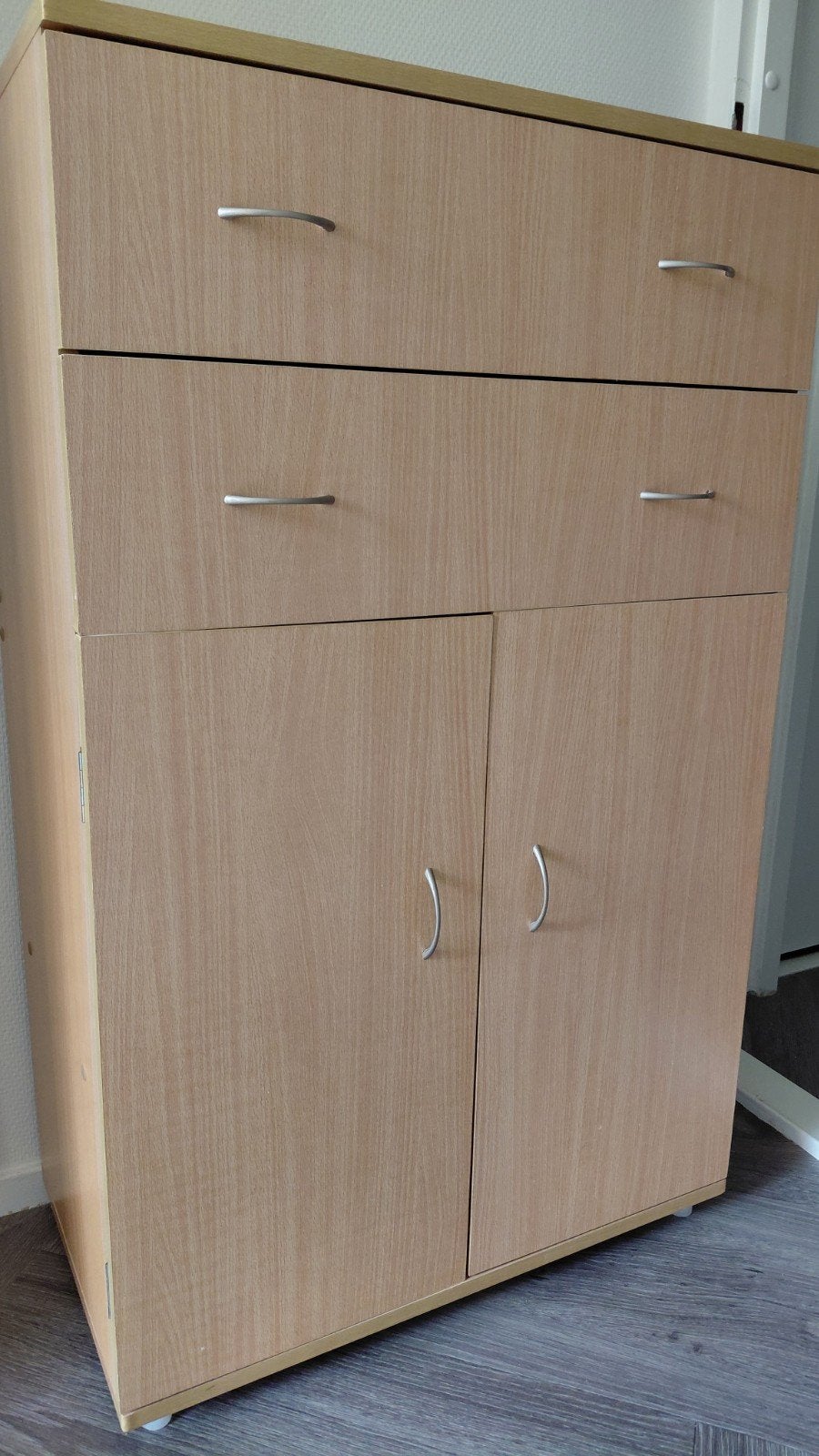 Kastje met 2 lades en 2 deuren, Huis en Inrichting, Ophalen, Gebruikt