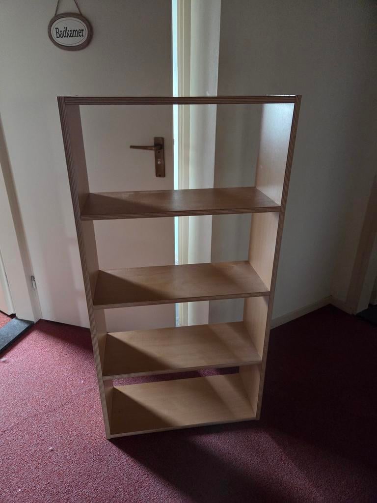 Houten Boekenkast met 4 Planken, Huis en Inrichting, Kasten | Boekenkasten, Ophalen, Met plank(en), Gebruikt, 100 tot 150 cm