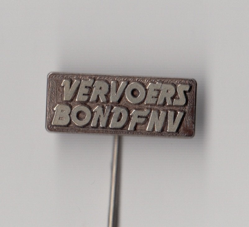 FNV Vervoersbond Vakbond speldje, Verzamelen, Speldjes, Pins en Buttons, Gebruikt, Niet vindbaar, Niet vindbaar, Speldje of Pin