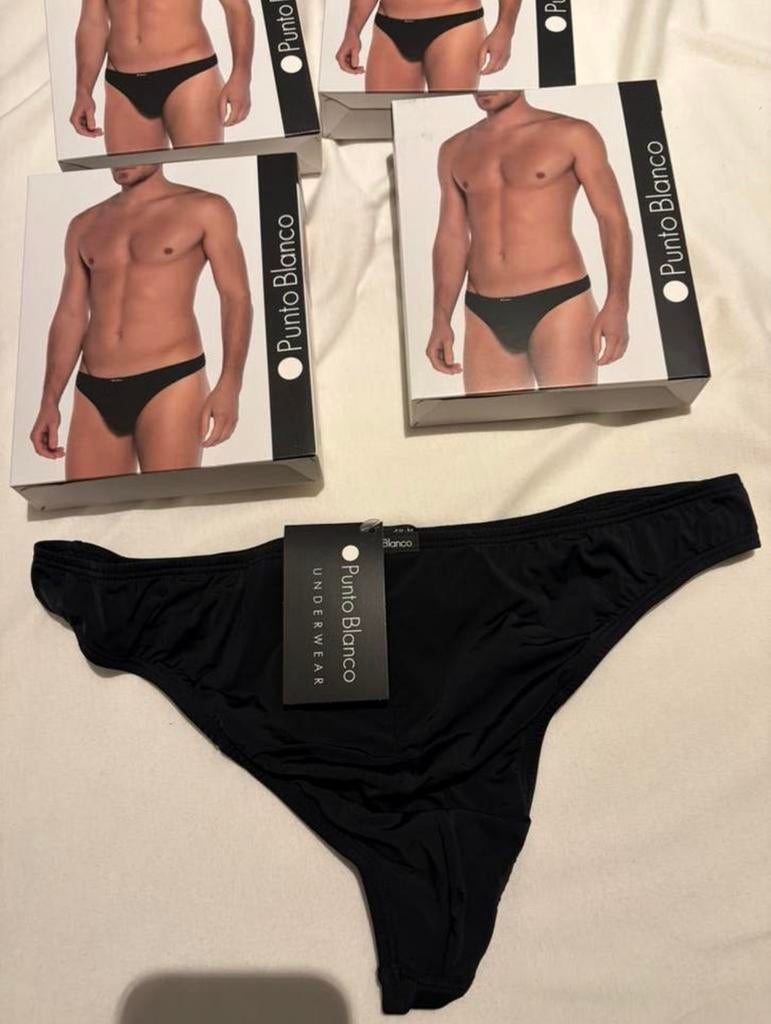 Punto Blanco Polyamide String Men, Verzenden, Zwart, Slip