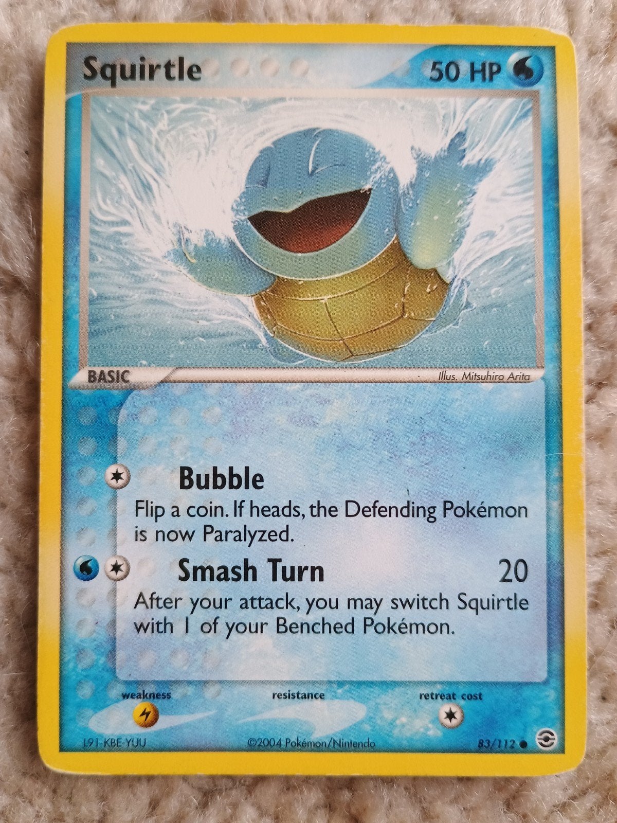 Squirtle Nirvana 83/112 oude zeldzame pokemon kaart, Ophalen of Verzenden, Zo goed als nieuw, Losse kaart