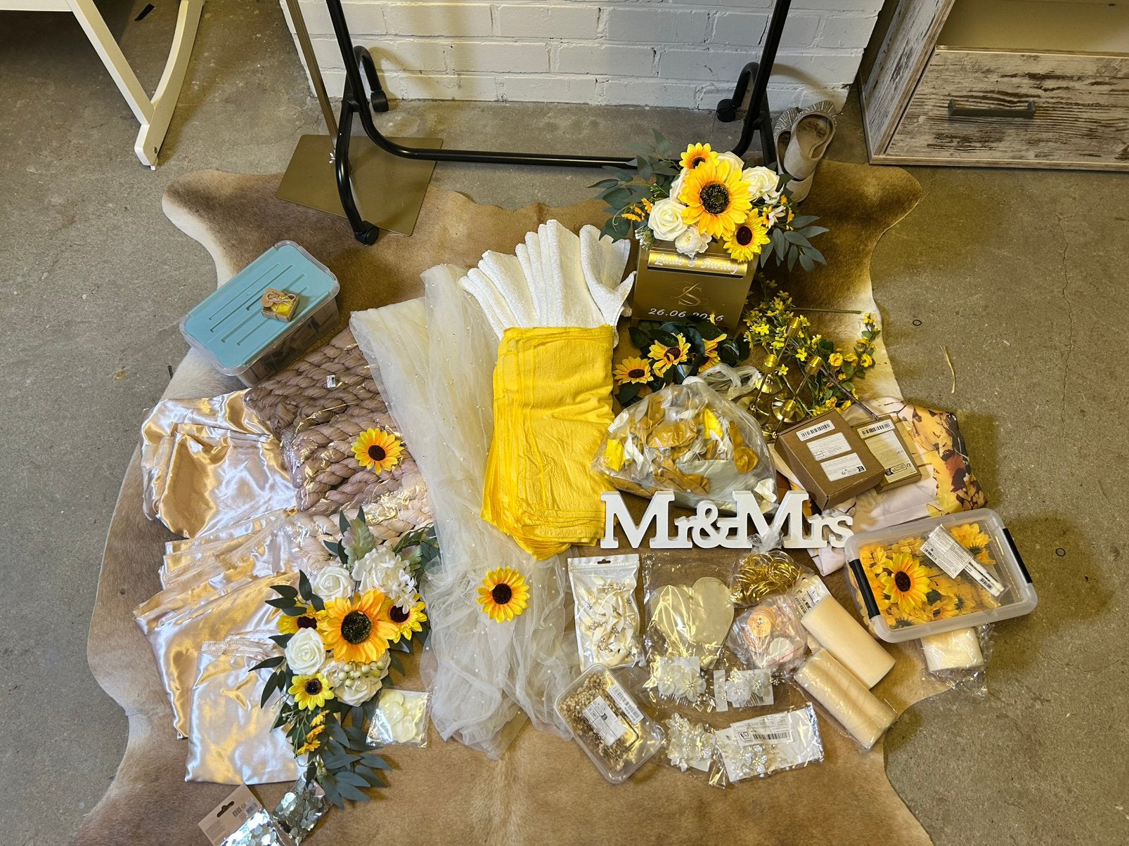 Decoratie pakket bruiloft, Ophalen of Verzenden, Zo goed als nieuw, Versiering, Geboorte of Huwelijk