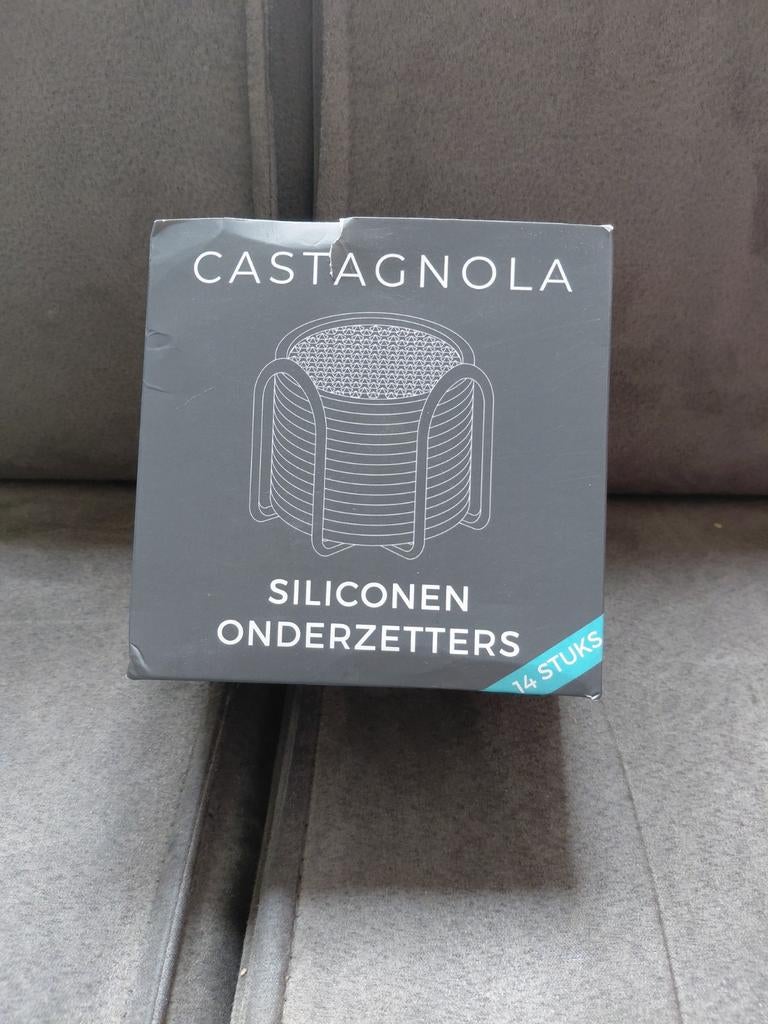 Castagnola Siliconen Onderzetters - 14 stuks nieuw, Ophalen of Verzenden, Nieuw, Glas of Kopje
