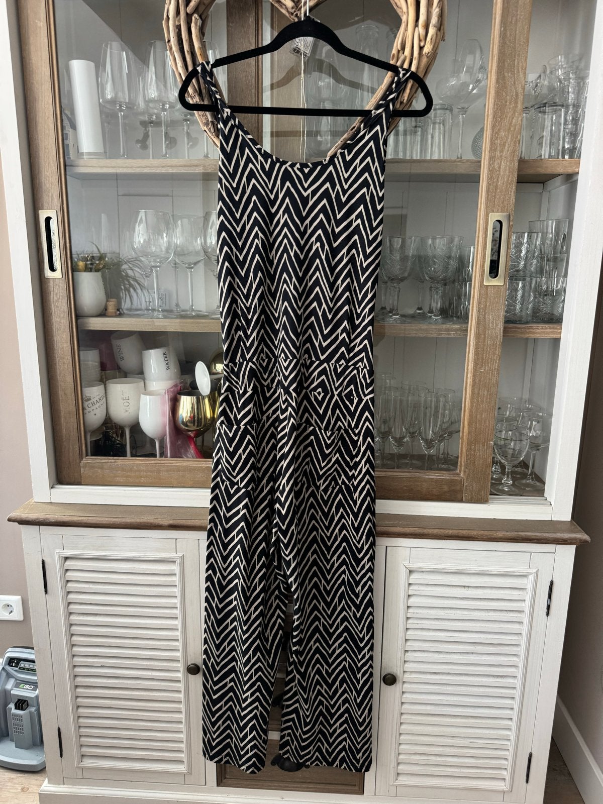 Studio Anneloes Jumpsuit Mouwloos Herringbone Maat M, Ophalen of Verzenden, Gedragen, Maat 38/40 (M), Zwart