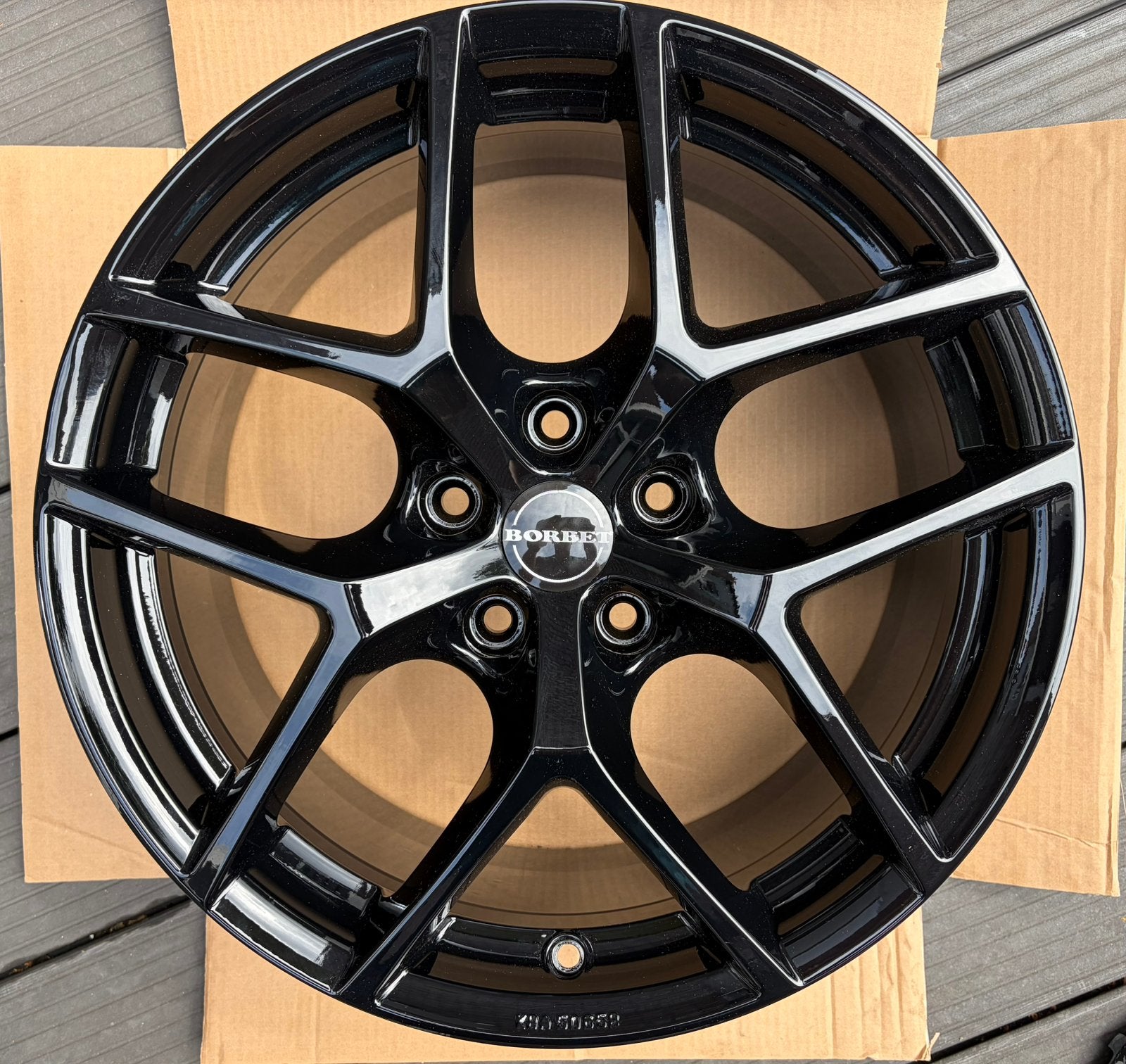 z.g.a.n  18” BORBET Y velgen Glossy Black, Ophalen, 18 inch, Gebruikt, Velg(en)