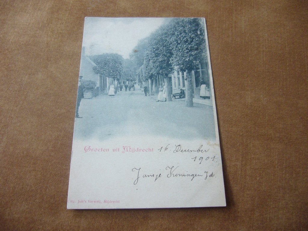 MIJDRECHT  =  STRAATBEELD BRIEFKAART  1901, Verzamelen, Ophalen of Verzenden, Voor 1920, Gelopen, Utrecht