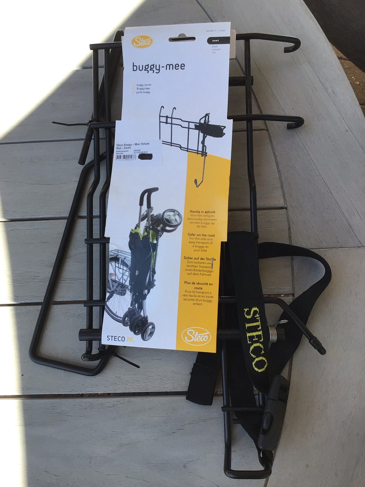 Steco Buggy-Mee fietsdrager voor buggy of kinderwagen, Ophalen of Verzenden, Nieuw, Overige typen, Minder dan 20 kg