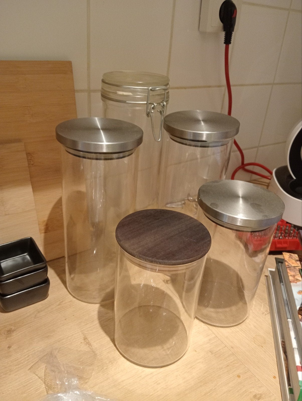 alles in 1 koop. Diverse glazen en andere keukenspullen: i, Overige typen, Ophalen, Gebruikt, Glas
