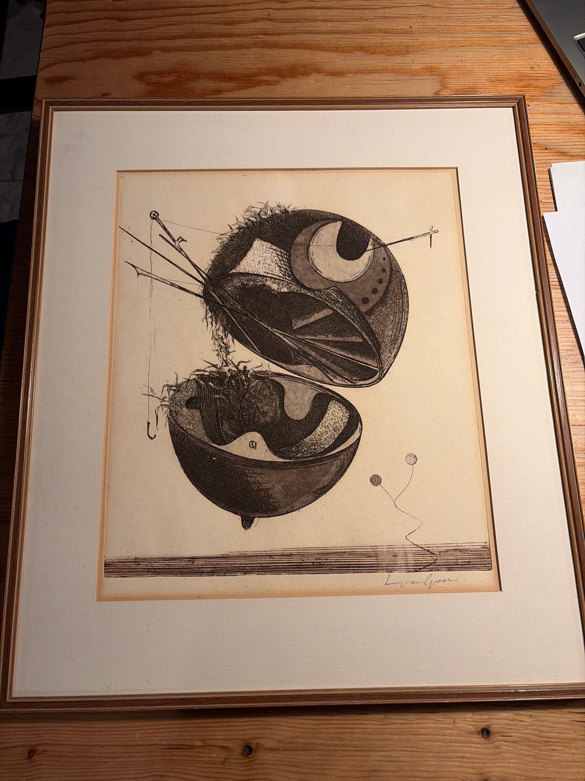 Lucebert van Goor - Surrealistische Ets, gesigneerd, Ophalen, Ets, Gesigneerd, 1950 - 1999