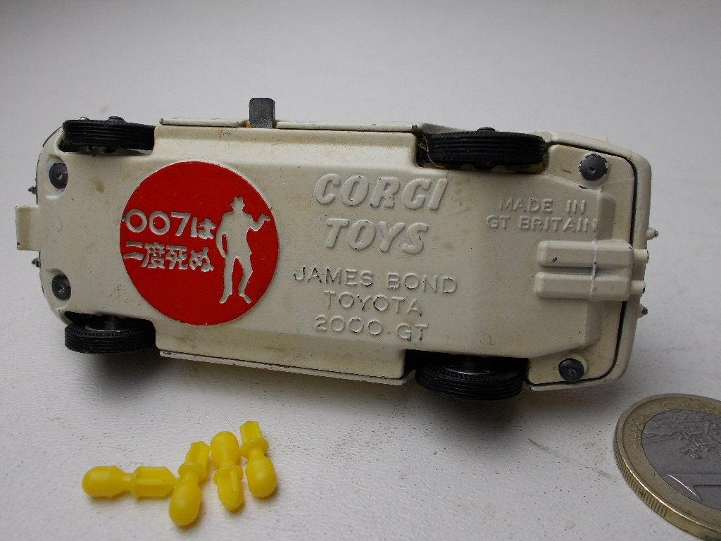 1967 Corgi Toys 336 JAMES BOND TOYOTA 2000 GT+Figuurtjes (B), Ophalen of Verzenden, Zo goed als nieuw, Auto, Corgi