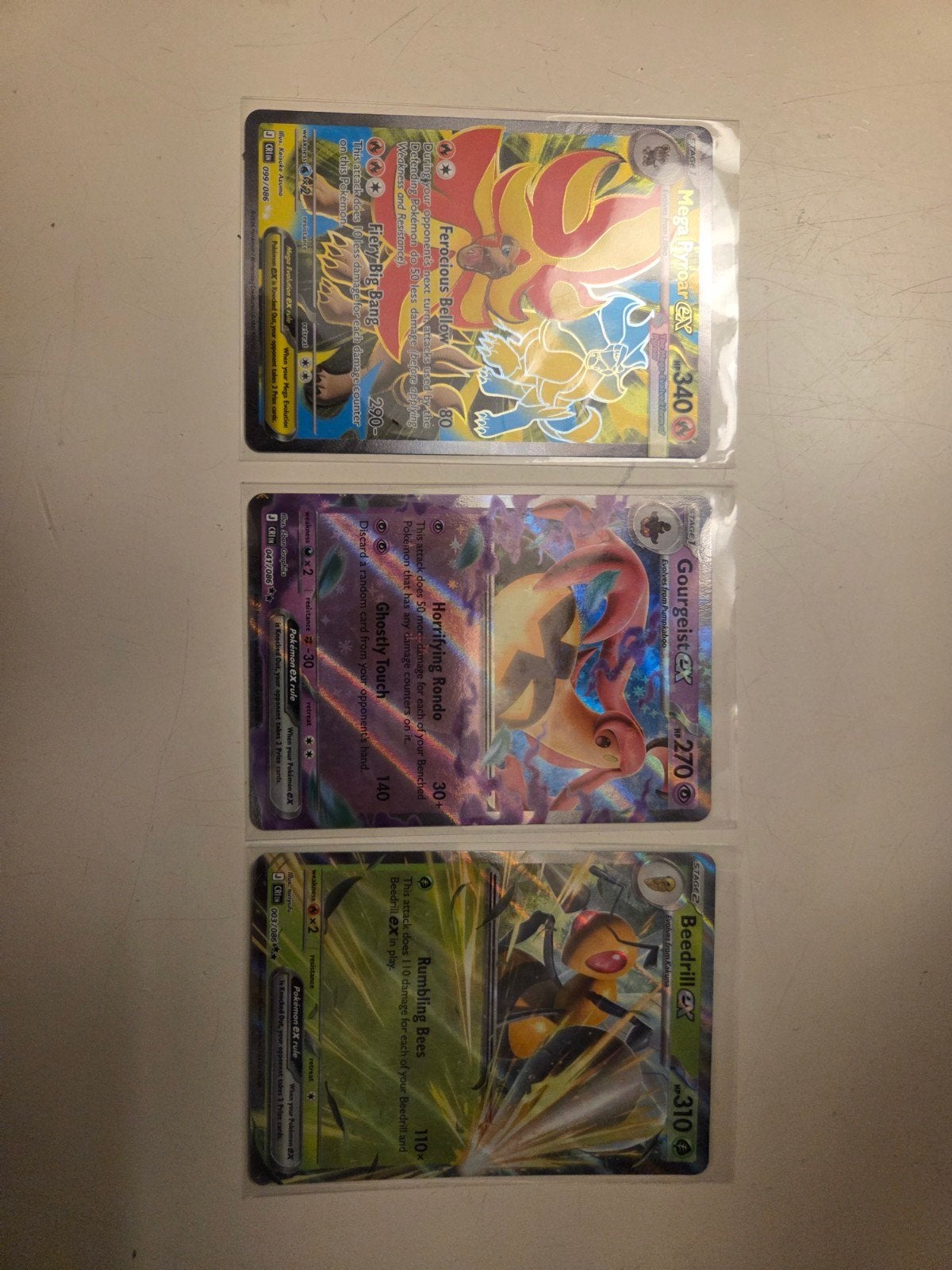 Pokémon Kaarten: Mega Gyarados, Gourgeist, Beedrill EX, Ophalen, Nieuw, Meerdere kaarten, Foil