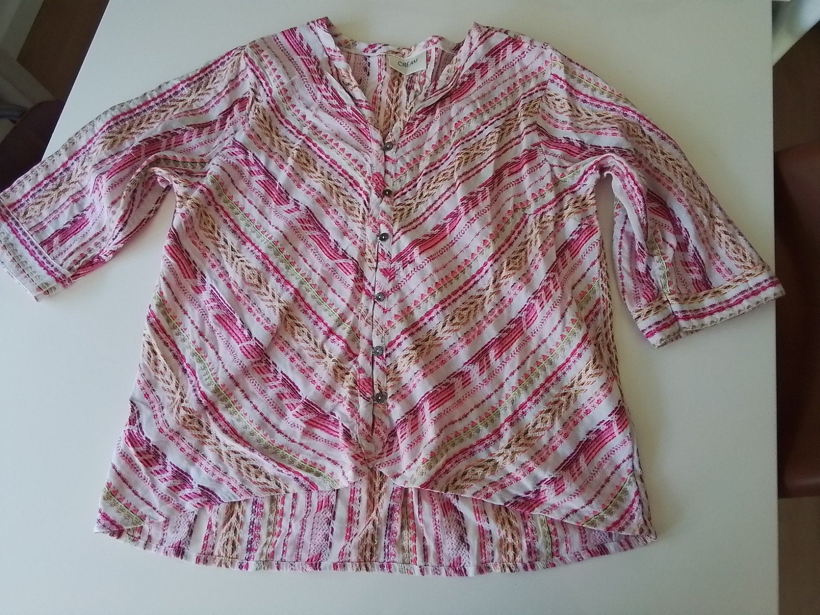 Mooie Cream blouse maat 44, Kleding | Dames, Meerkleurig, Maat 42/44 (L), Cream, Ophalen of Verzenden