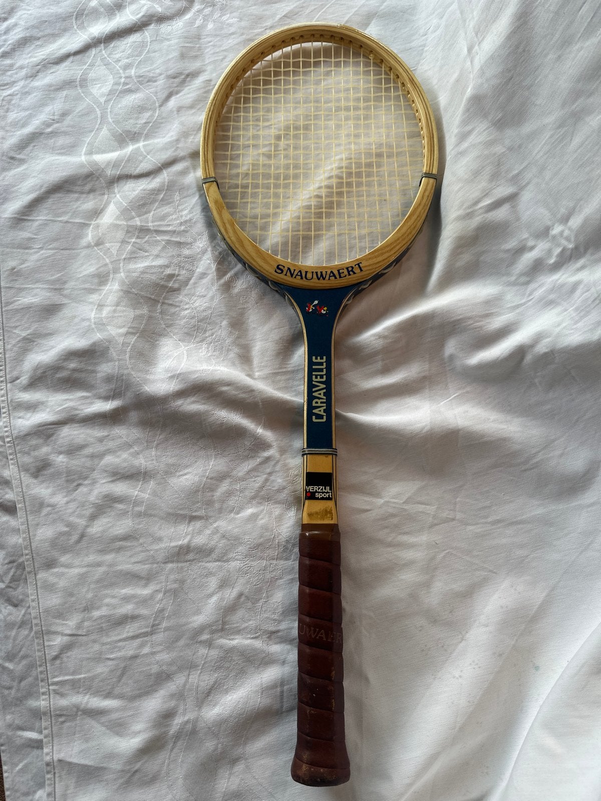 Vintage Snauwaert Caravelle Tennisracket - Houten Racket, Ophalen of Verzenden, Zo goed als nieuw, Racket, Overige merken
