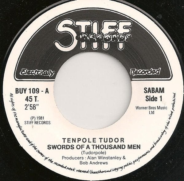 Jukebox / Tenpole Tudor – The Swords Of A Thousand Men /19-9, Ophalen of Verzenden, Zo goed als nieuw, Pop