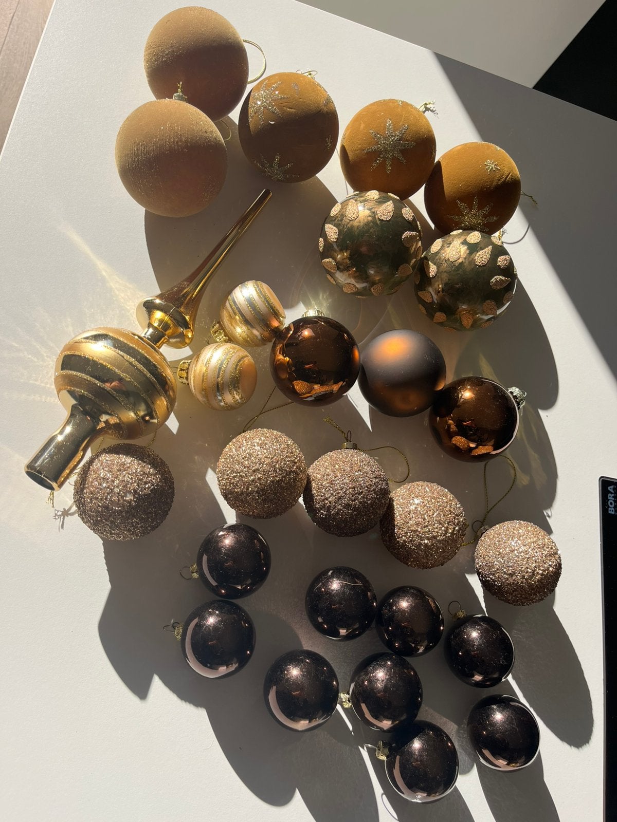 Kerstballen en piek, Ophalen of Verzenden, Gebruikt