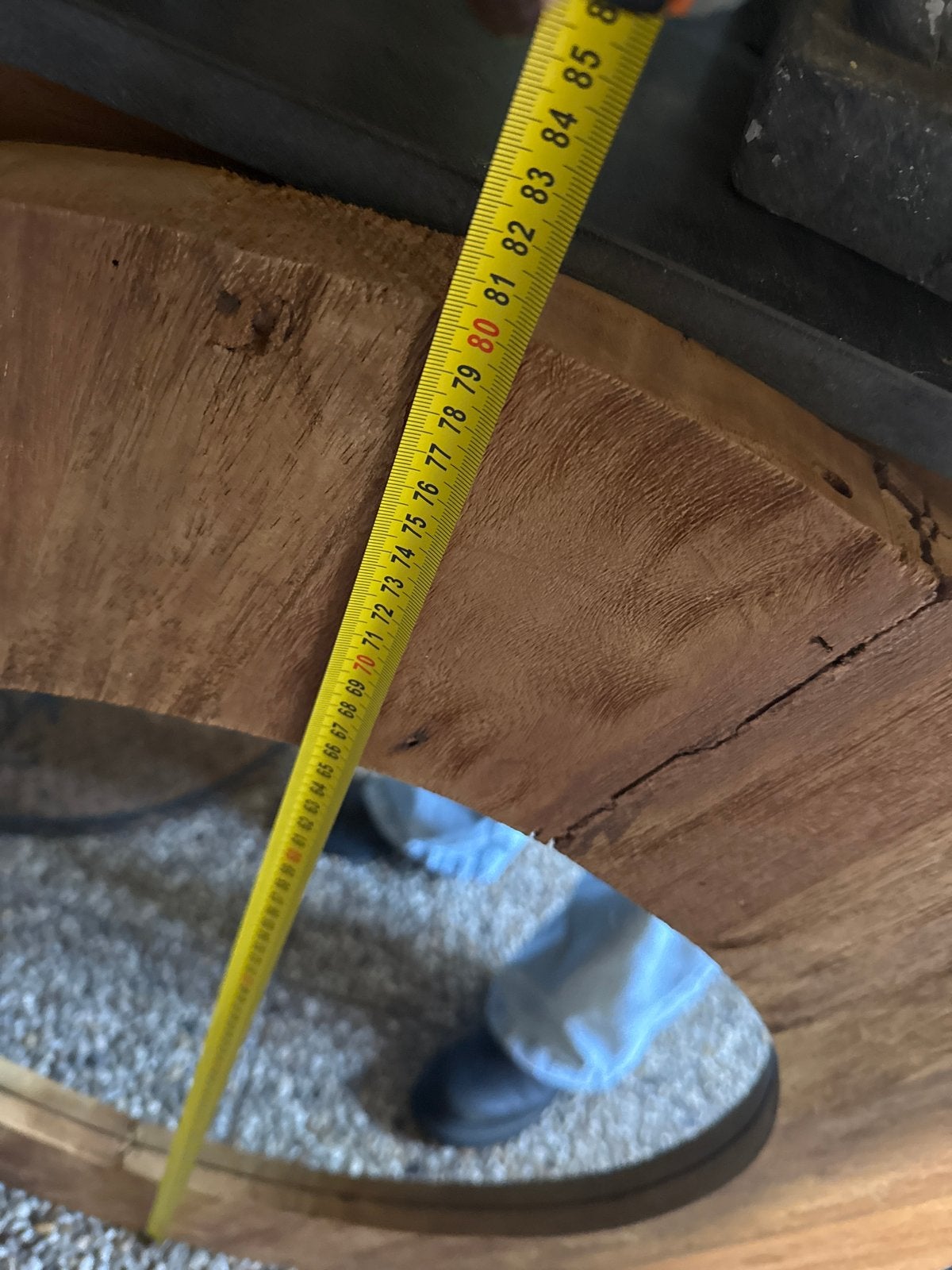 Ronde spiegel Teun van Leen Bakker, 80 cm, Gebruikt, Rond, Ophalen of Verzenden, 75 tot 100 cm