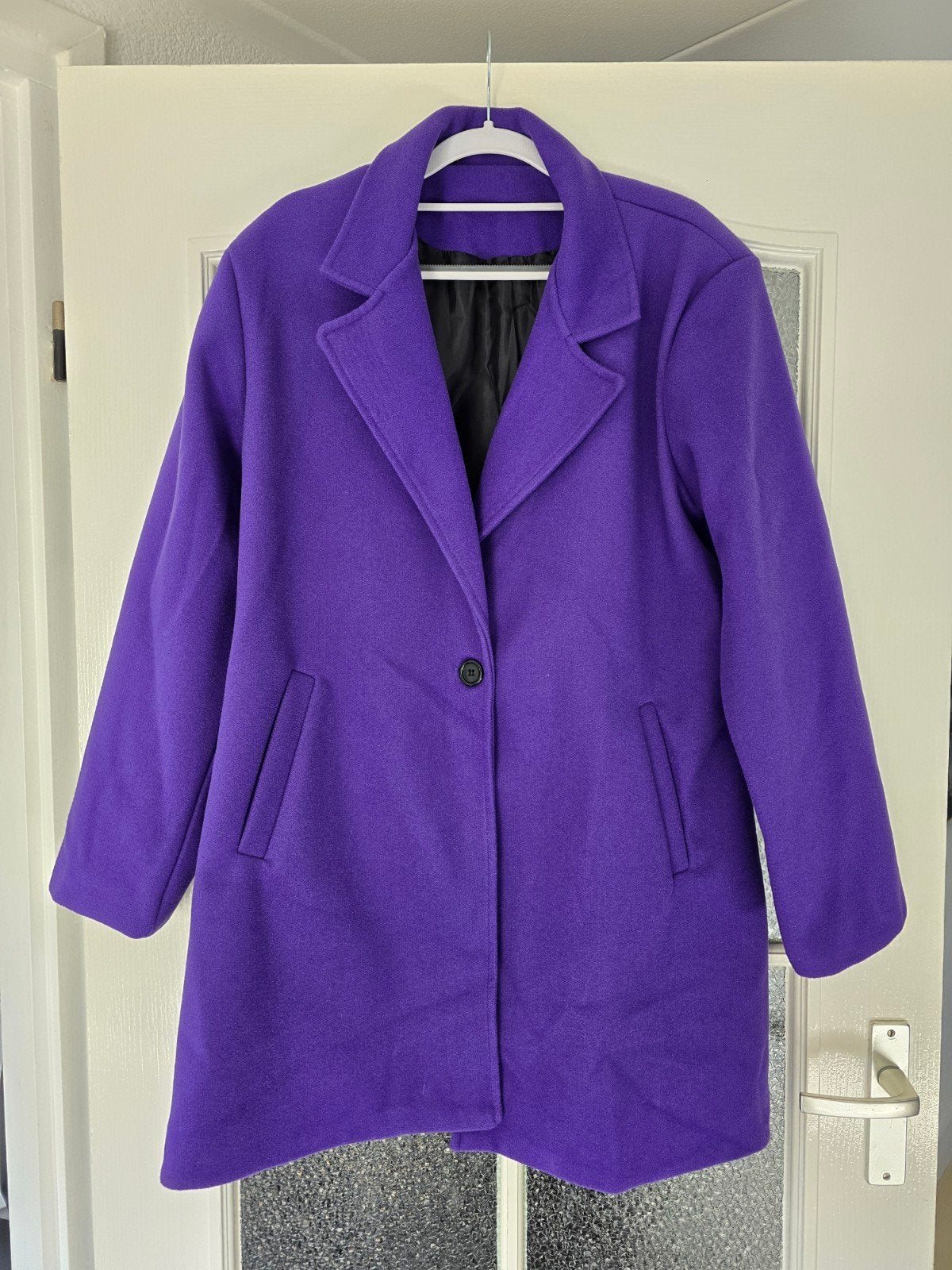 nieuw jas mantel 42 44 46 paars, Kleding | Dames, Ophalen of Verzenden, Nieuw, Maat 46/48 (XL) of groter, Paars