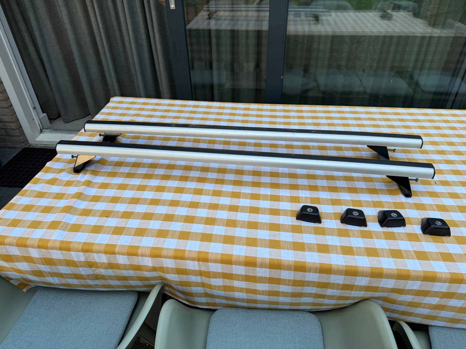 Dakdragers voor auto - 123,5 cm lang, Auto diversen, Dakdragers, Ophalen, Gebruikt