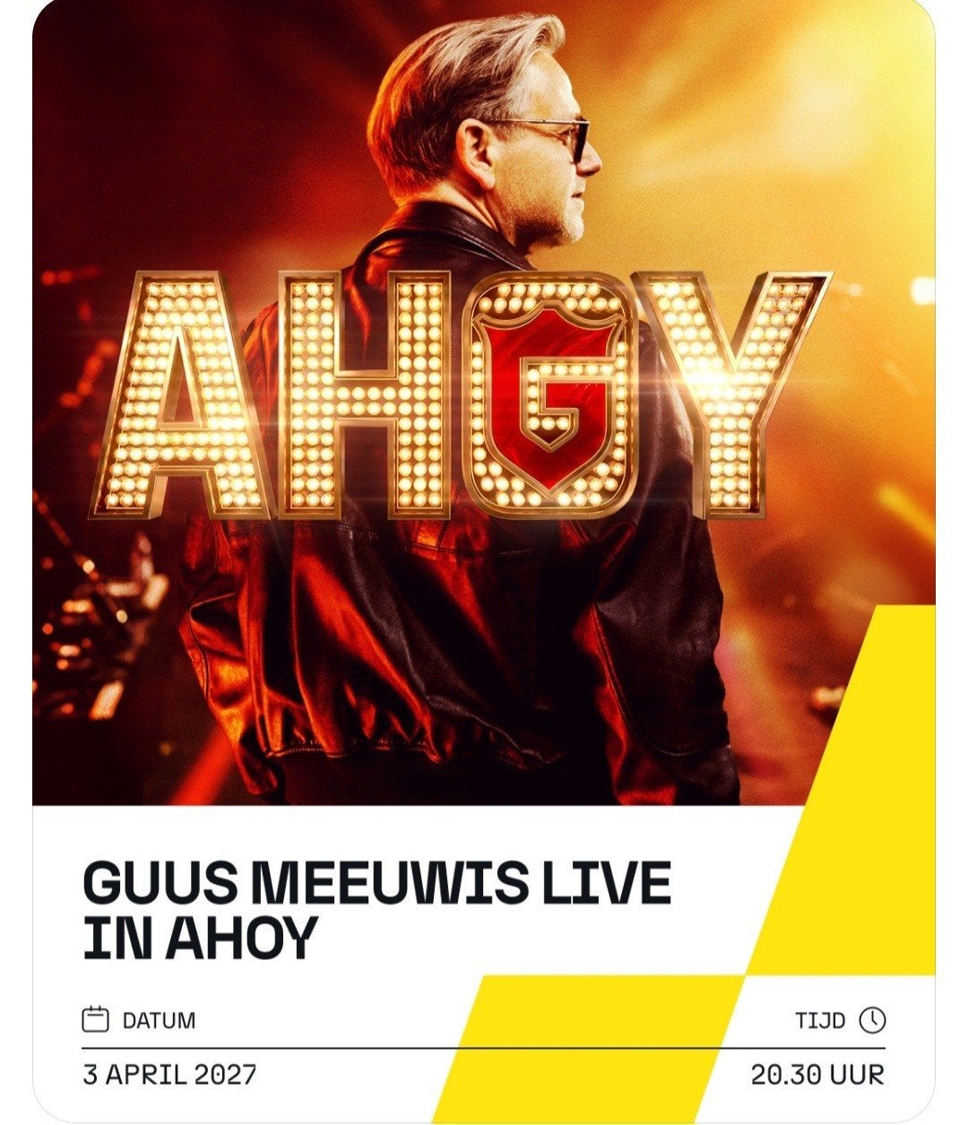4 kaarten Guus Meeuwis Ahoy 3 april 2027 STAANPLAATSEN!, Tickets en Kaartjes, Drie personen of meer