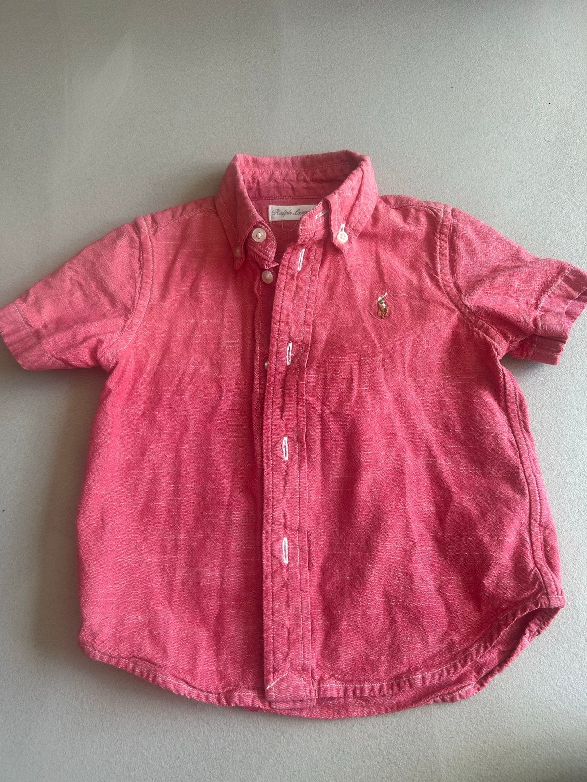 Ralph Lauren blouse maat 80 roze, Ophalen of Verzenden, Zo goed als nieuw, Jongetje of Meisje