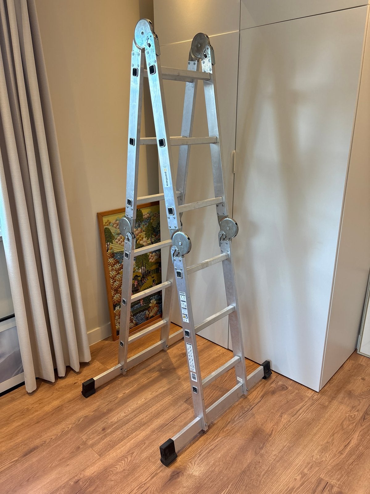 Panthera Vouwladder 4x3 Treden - Aluminium Multiladder, Ophalen, Zo goed als nieuw, Ladder, Opvouwbaar of Inschuifbaar