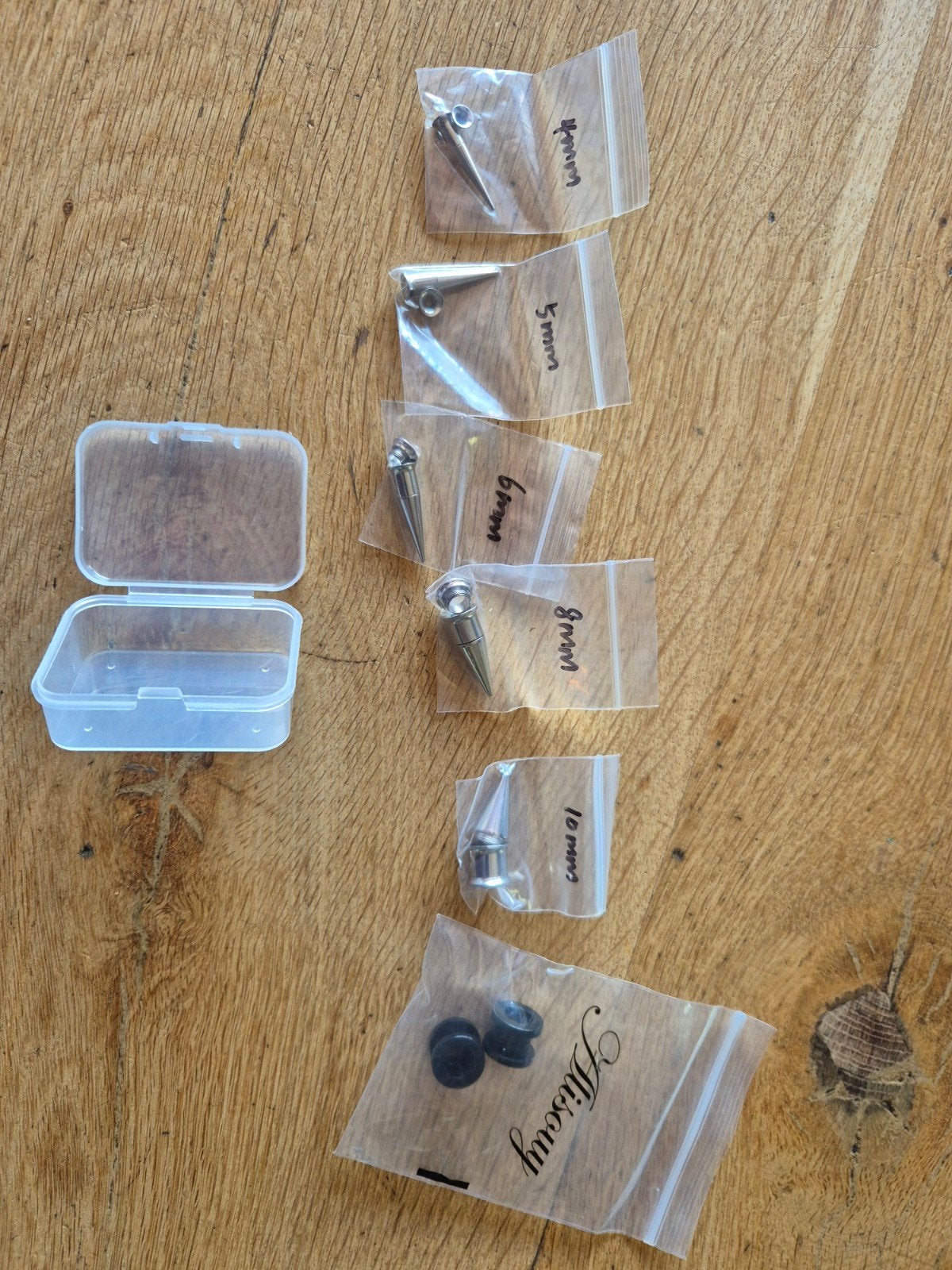 oor strechset: 4mm, 5mm, 6mm, 8mm, 10mm en 2 zwarte ringen, Sieraden, Tassen en Uiterlijk, Piercings, Ophalen of Verzenden, Nieuw