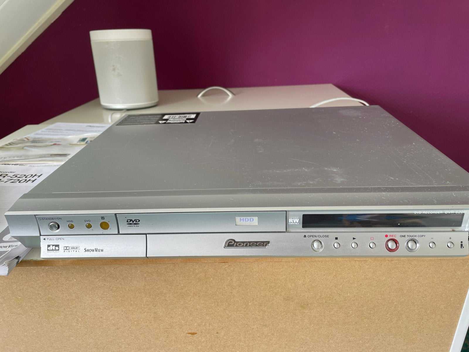 Pioneer DVR-520H DVD-recorder met harddisk, Audio, Tv en Foto, Gebruikt, Met harddisk, Dvd-recorder, Ophalen of Verzenden
