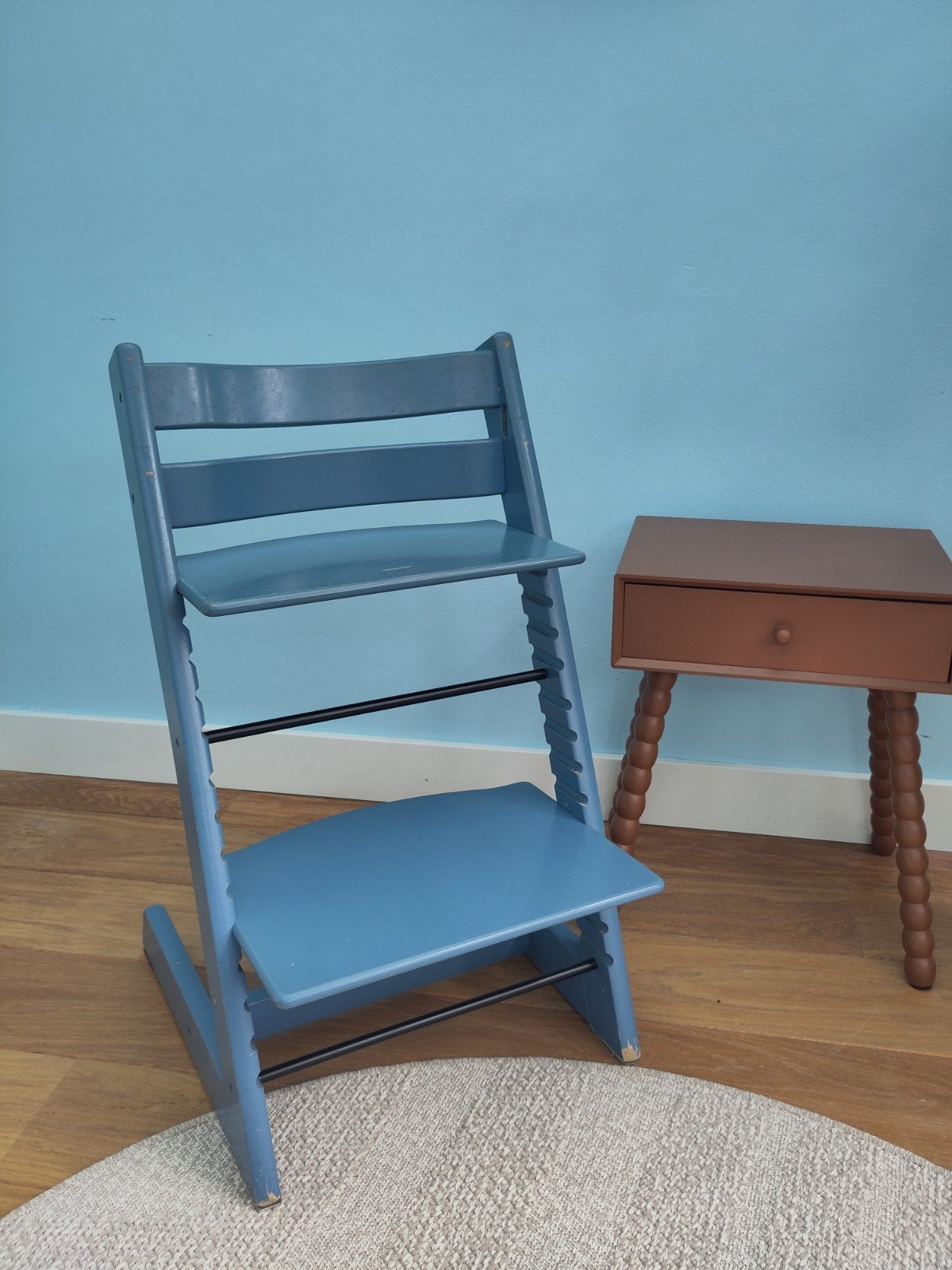 Stokke Tripp Trapp kinderstoel - Blauw, Ophalen, Gebruikt, Meegroeistoel