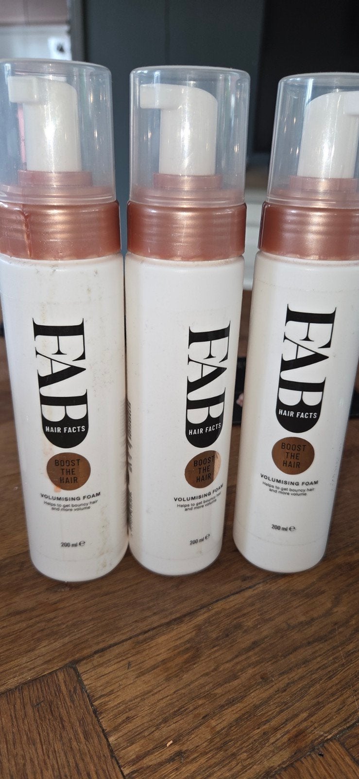 3 stuks voluming foam, Ophalen, Zo goed als nieuw, Gel, Wax, Haarlak of Mousse