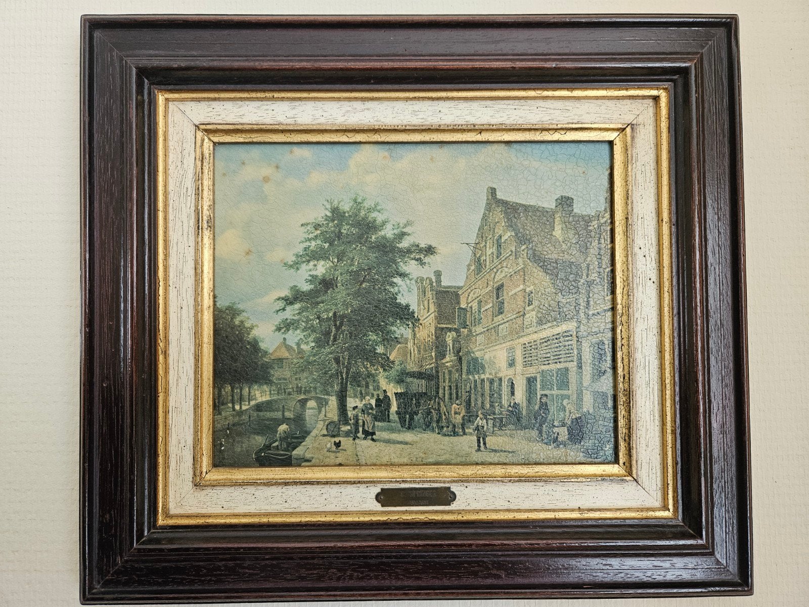 Mooi reproductie van C. Springer (1817-1891) in lijst, Antiek en Kunst, Ophalen