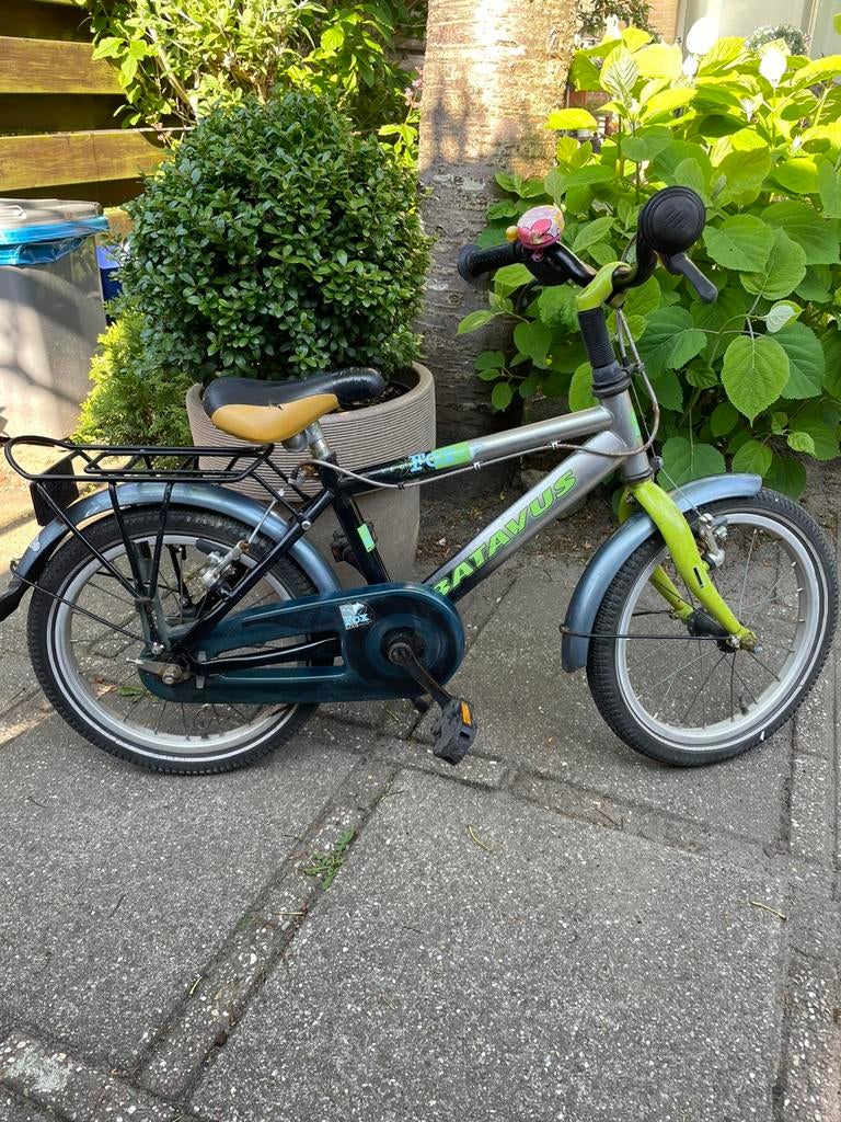 Super stoere Batavus jongensfiets (16 inch)., Fietsen en Brommers, Fietsen | Jongens, Ophalen, Terugtraprem, 16 inch, Handrem