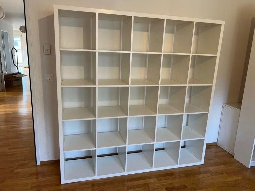 3x 25 vaks kallax open kast vakkenkast 5x5 wit Ikea, Ophalen, 5 laden of meer, 150 tot 200 cm, Zo goed als nieuw