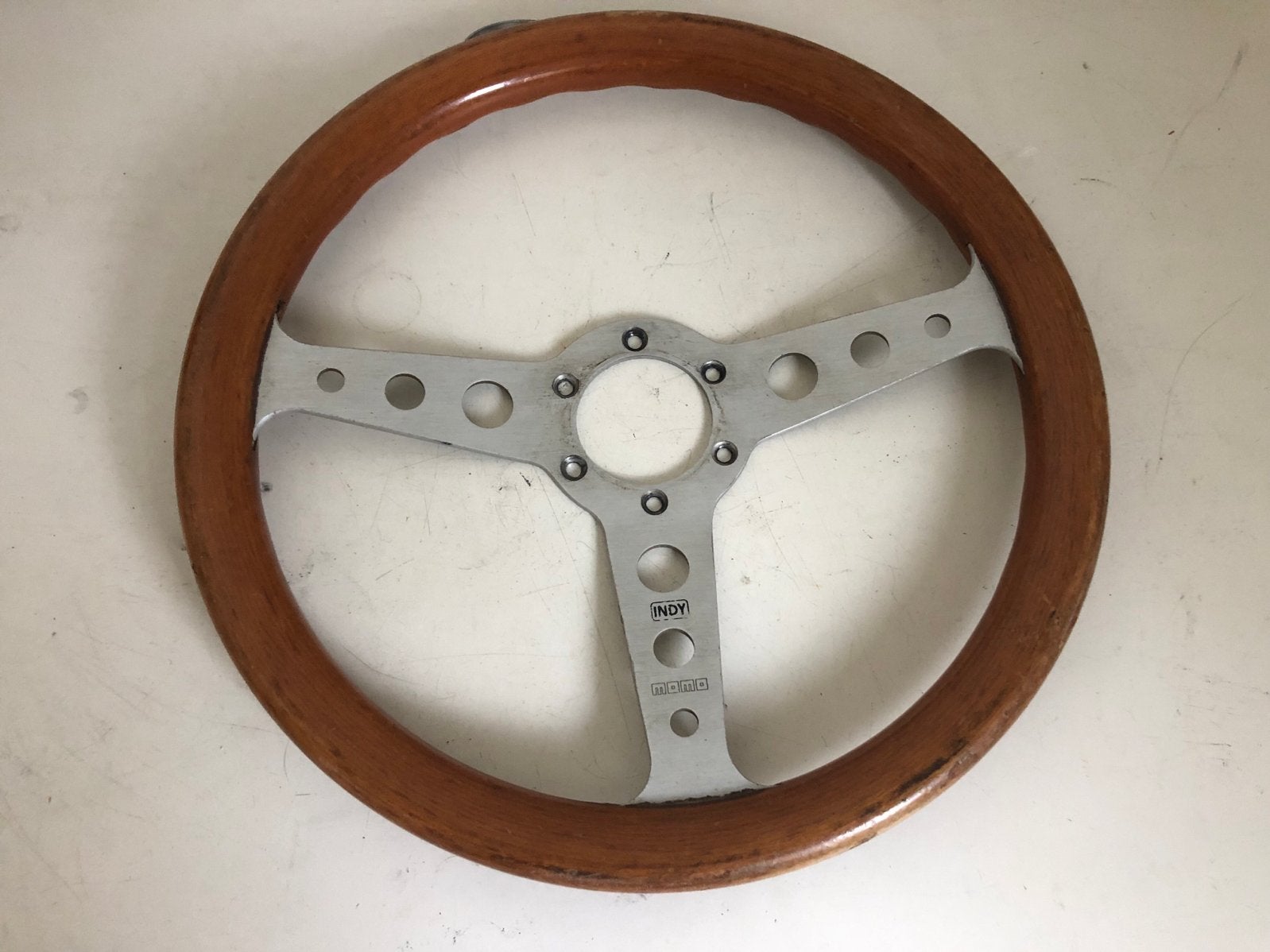 MOMO Indy Houten Stuurwiel - sportstuur oldtimer, Ophalen of Verzenden, Gebruikt, Universele onderdelen