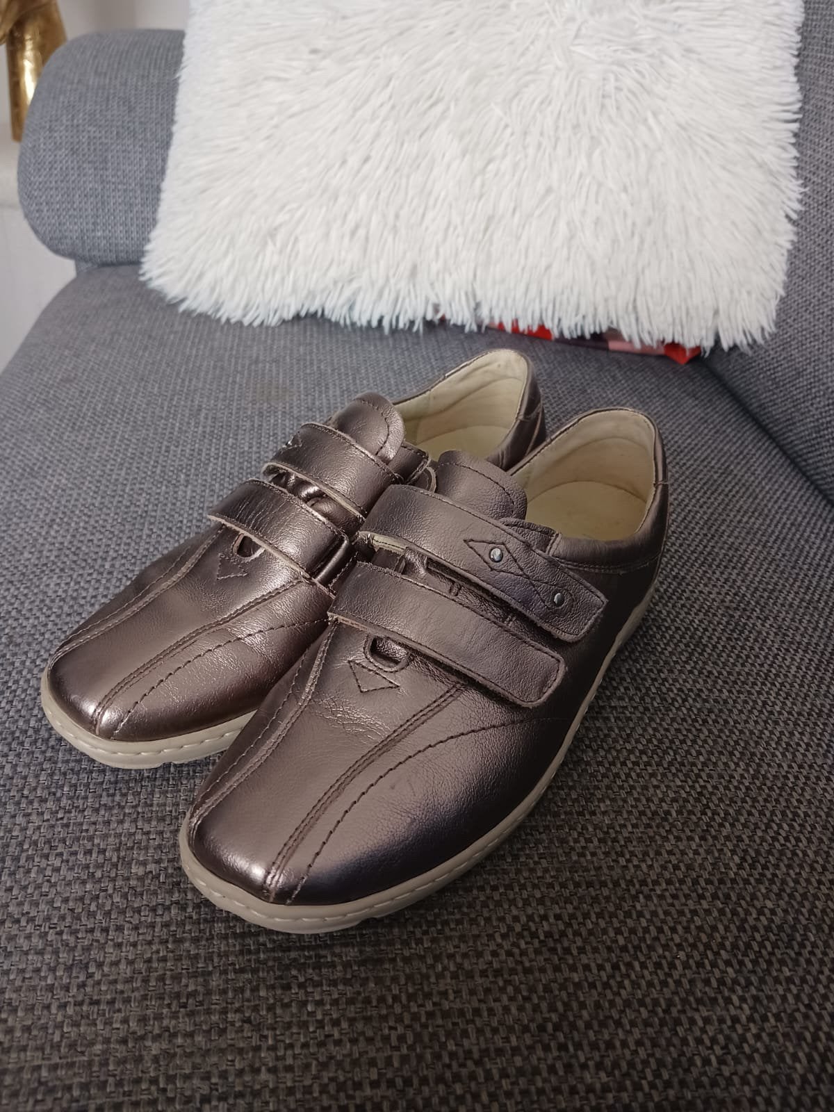 Z.g.a.n. Goudkleurige Ecco's maat 39, Ecco, Overige kleuren, Overige typen, Ophalen of Verzenden