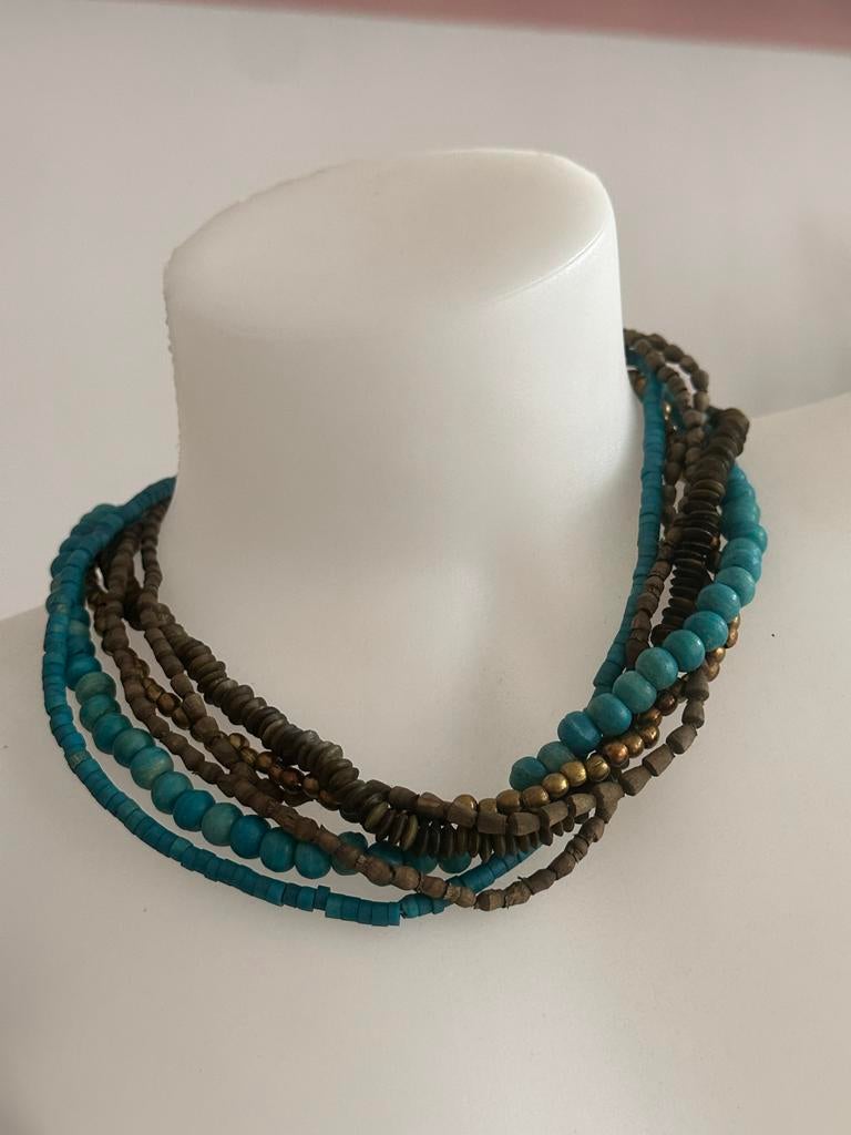 Nieuwe, ongedragen ketting - Amsterdam Centrum, Ophalen of Verzenden, Nieuw, Zwart, Overige materialen