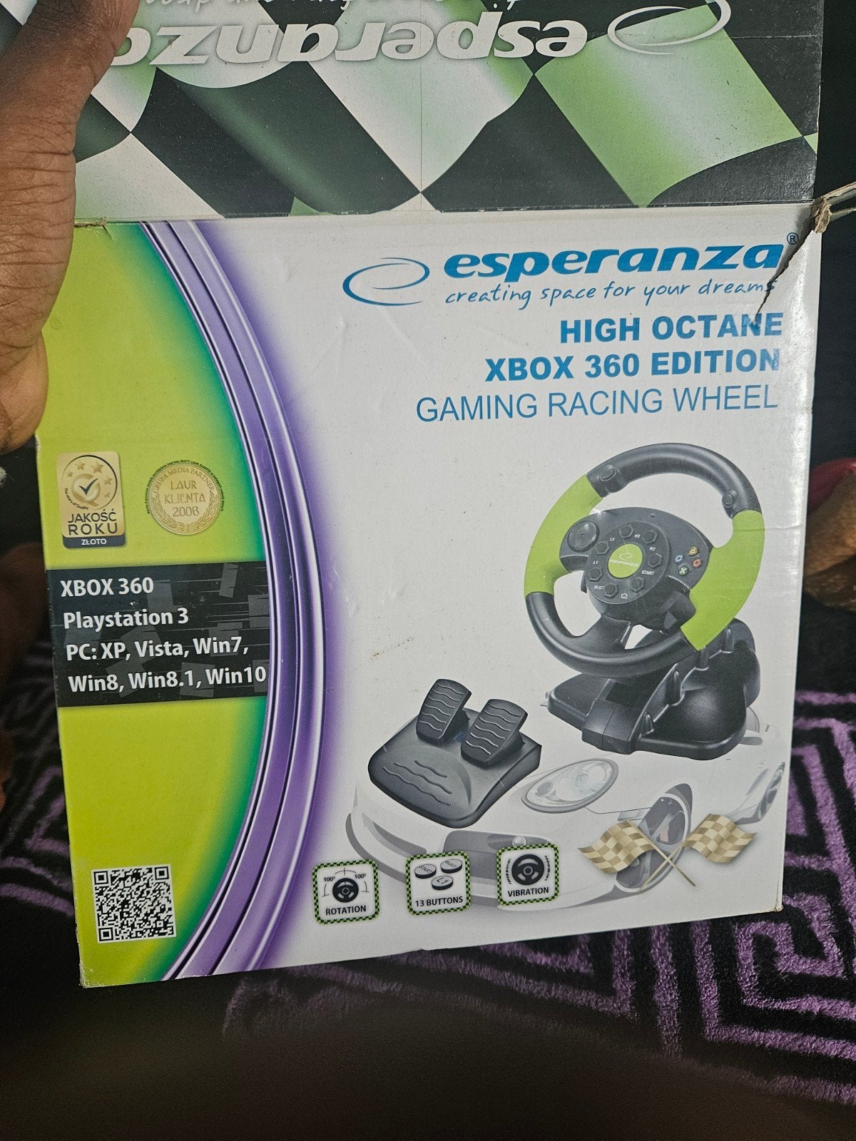 Esperanza High Octane Gaming Racing Wheel - Xbox 360/PS3/PC, Spelcomputers en Games, Ophalen of Verzenden, Zo goed als nieuw, Stuurtje of Sportattribuut